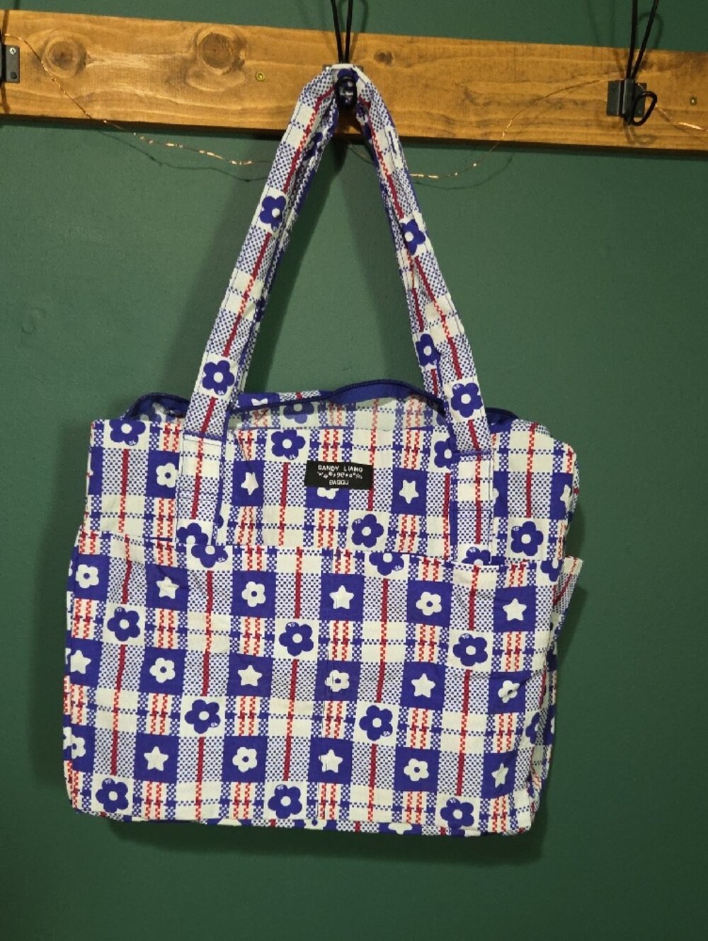 BAGGU X Sandy Liang Cloud Carry-On - Market Plaid Blue NWT